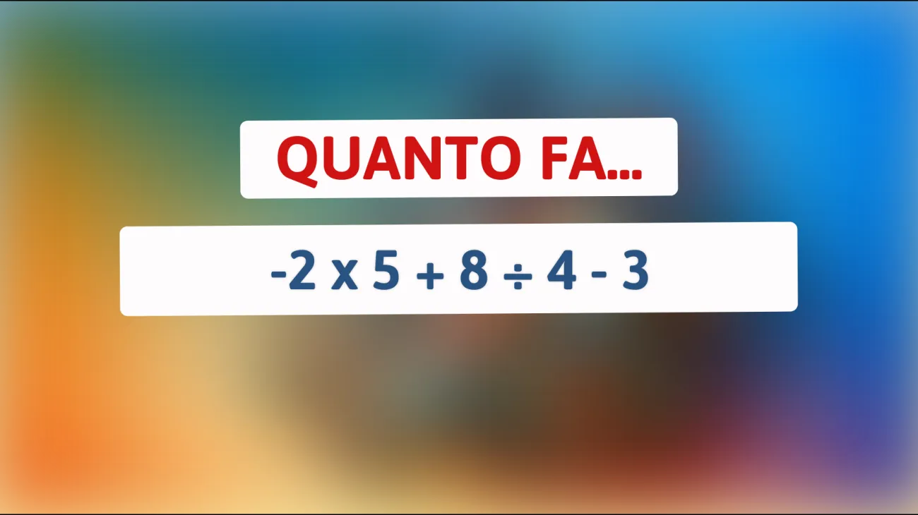 \"Il calcolo che solo le persone veramente intelligenti riescono a risolvere! Riesci a trovare la risposta?\""