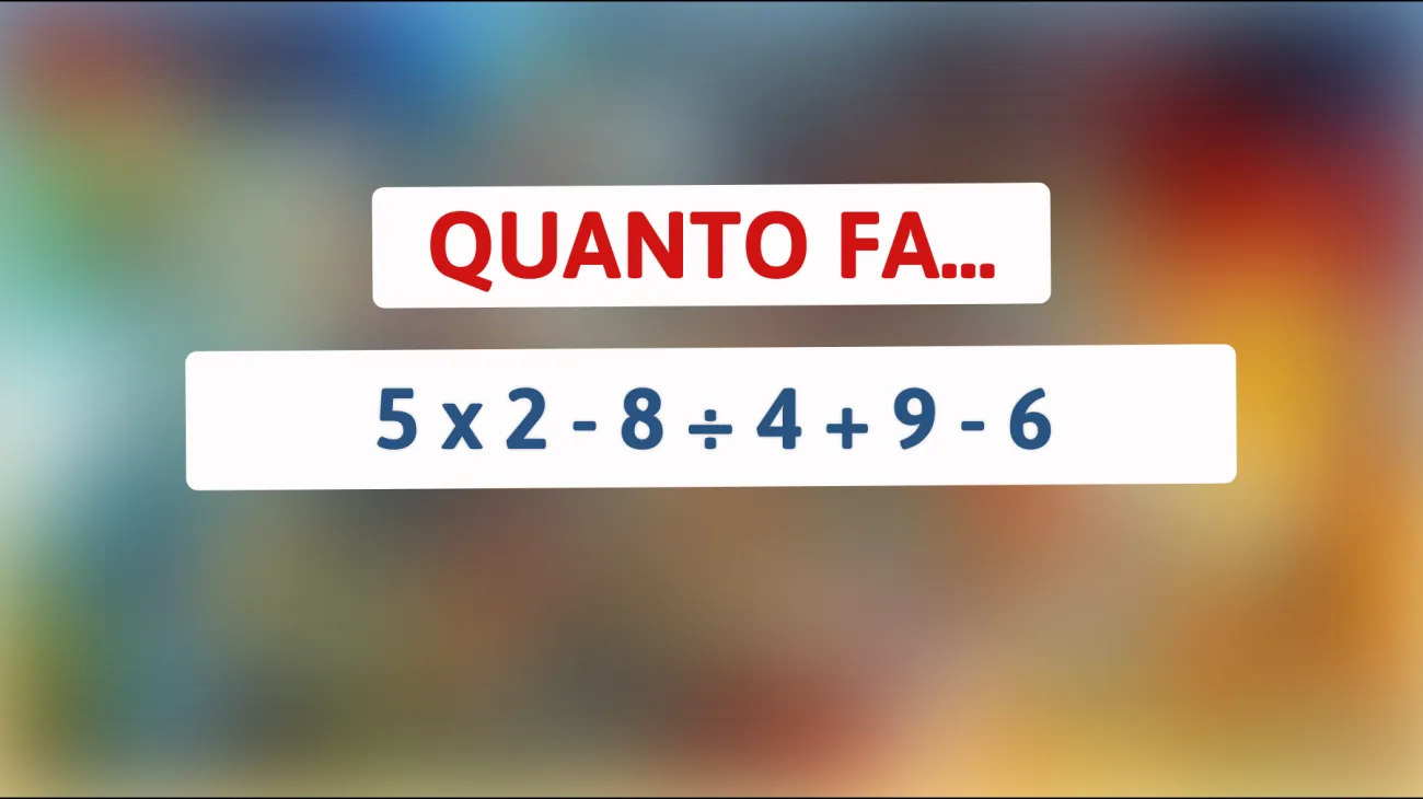 \"Scommetti di risolverlo? Solo i veri geni trovano la risposta a questo enigma matematico in pochi secondi! Sei tra loro?\""