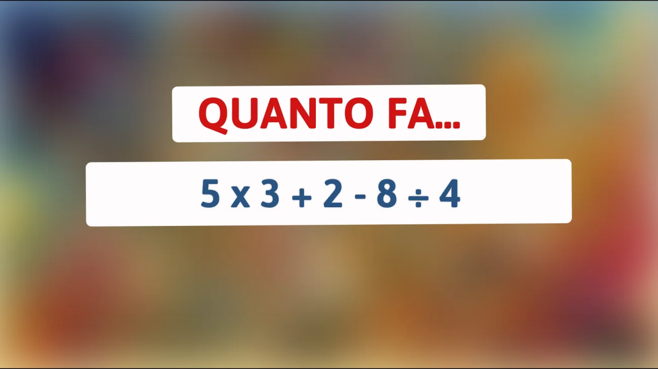 \"Solo i Veri Geniali Riescono a Risolvere Questo Semplice Indovinello Matematico! E Tu?\""