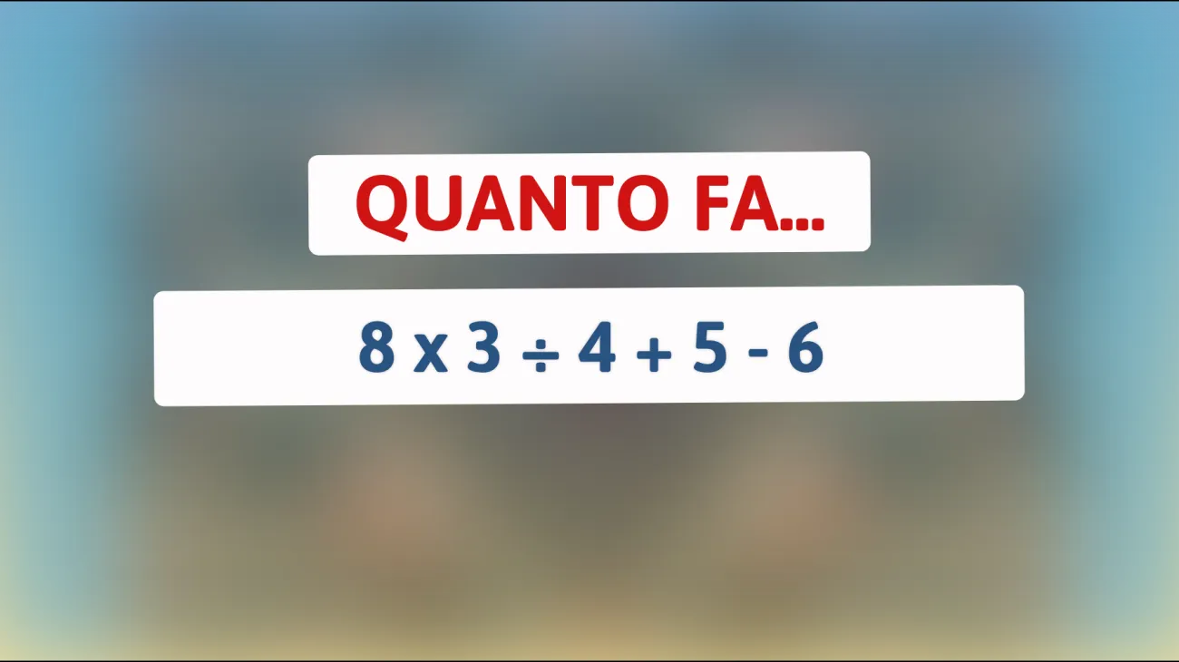 \"Solo il 5% delle persone risolve questo enigma matematico! Sei tra i pochi geni in grado di farcela?\""