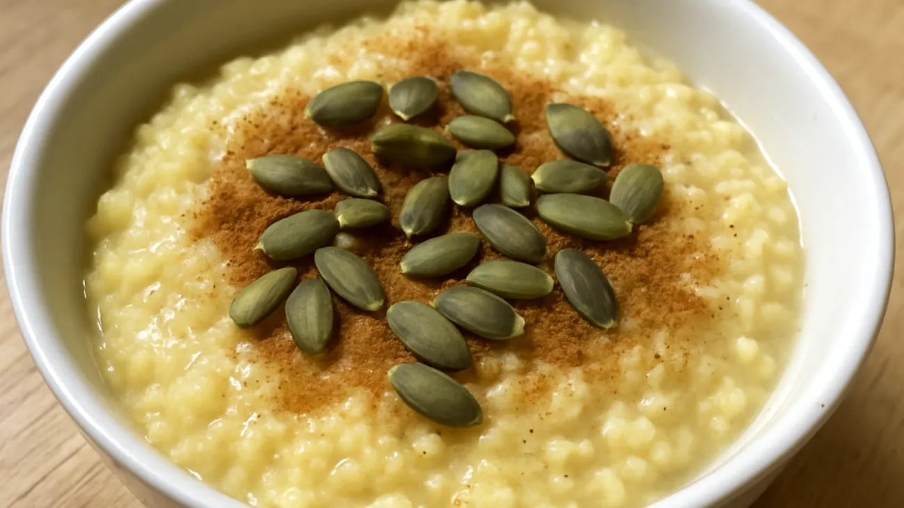 Porridge di miglio con semi di zucca e cannella"