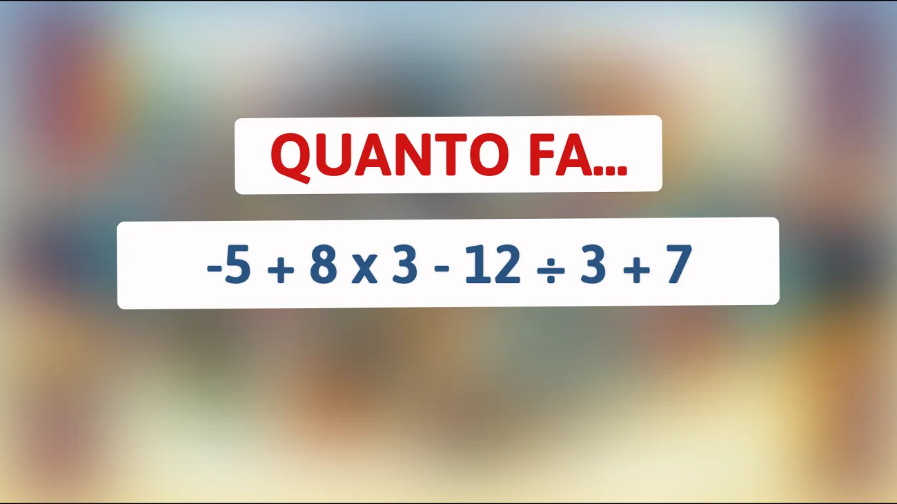 Riuscirai a risolvere questo enigma matematico che solo i veri geni possono decifrare? Mettiti alla prova!"