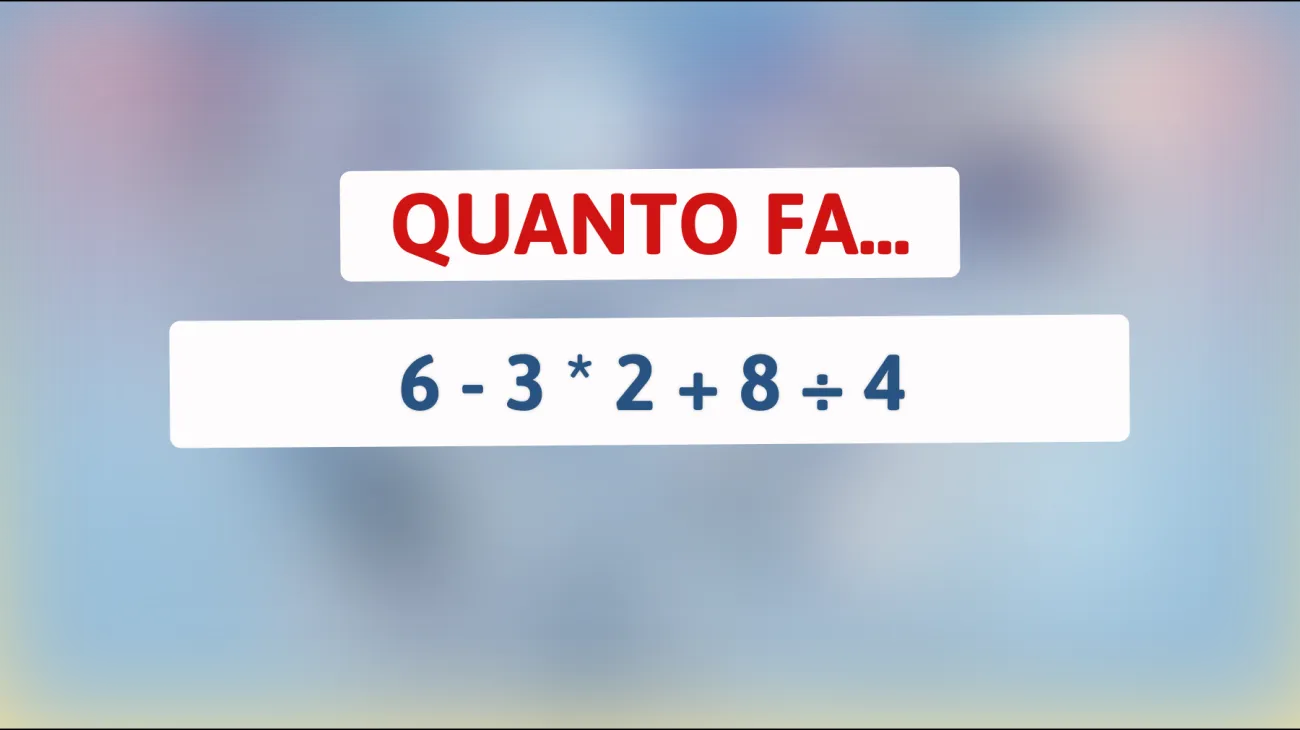 Solo i veri geni sanno risolvere questo enigma matematico in pochi secondi! Sei tra loro? Scoprilo ora!"