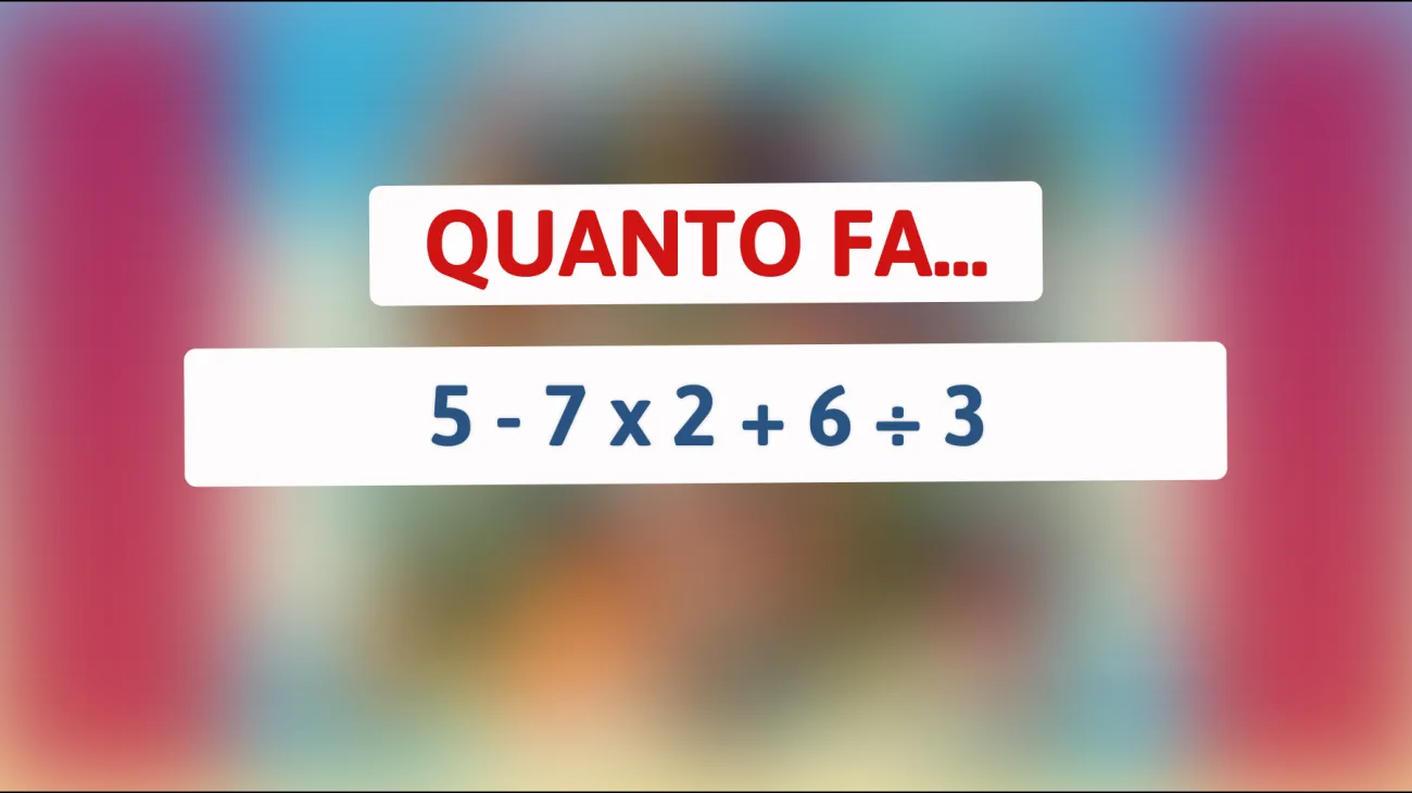 \"Se riesci a risolvere questo rompicapo matematico, sei davvero un genio!\""
