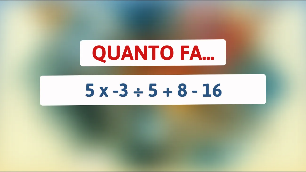 \"Solo un genio riesce a risolvere questo semplice calcolo matematico! Sei all'altezza della sfida?\""