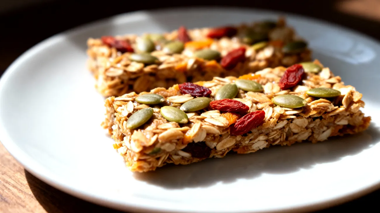 Barre di avena con semi di zucca e bacche di goji fatte in casa"