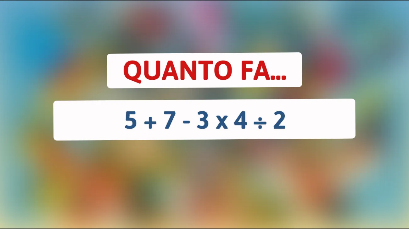 Rispondi correttamente a questo enigma matematico e dimostra di essere una mente superiore!"