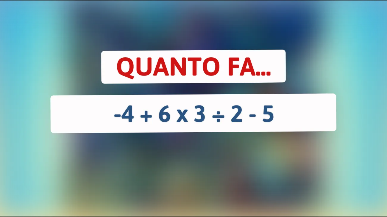 Scopri subito se sei tra il 5% delle persone che riesce a risolvere questo enigma matematico: la sfida virale che fa impazzire il web!"