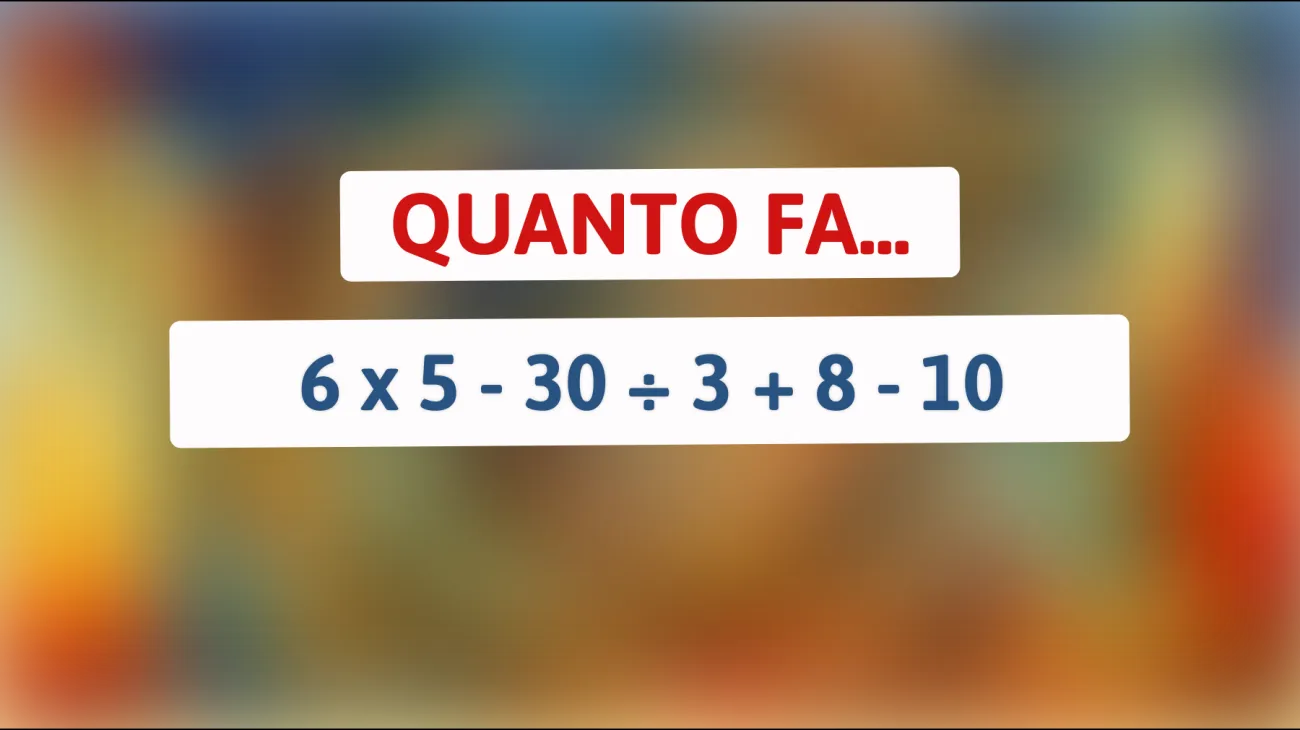 Solo il 1% delle persone risolve questo enigma matematico: sei tra i geni che ci riusciranno?"